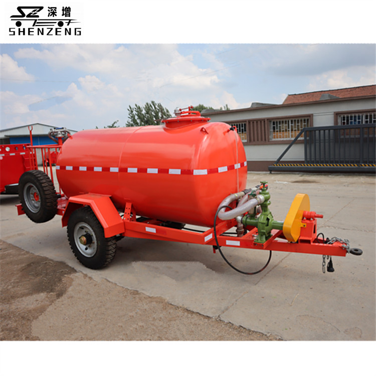 3-5噸水罐拖車、園林農(nóng)藥噴灑水罐車、道路除塵水罐拖車